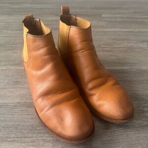 Frye Cognac Leather Ankle Booties